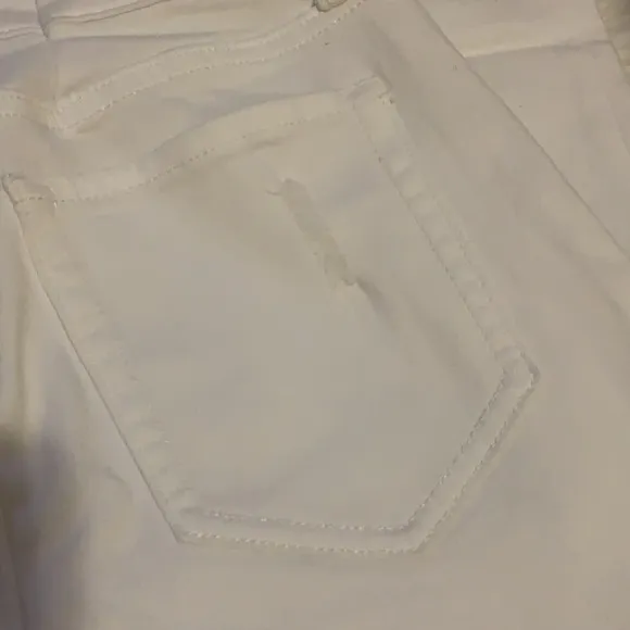 Gap White Distressed Mid Rise Skinny Jean Legging