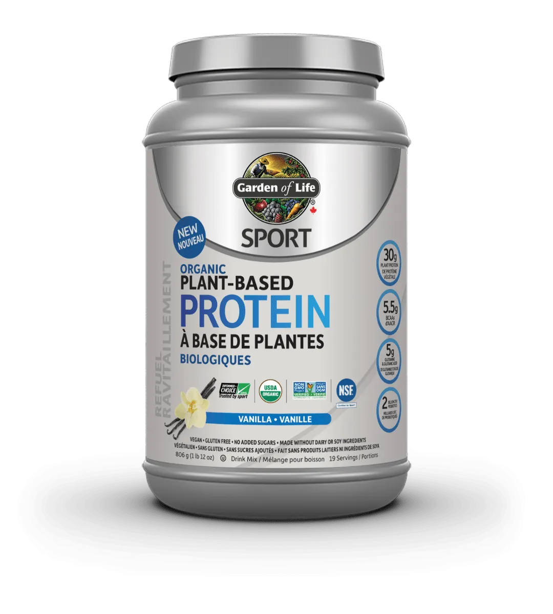 Garden of Life Sport Organic Plant-Based Protein - Vanilla (806 g)