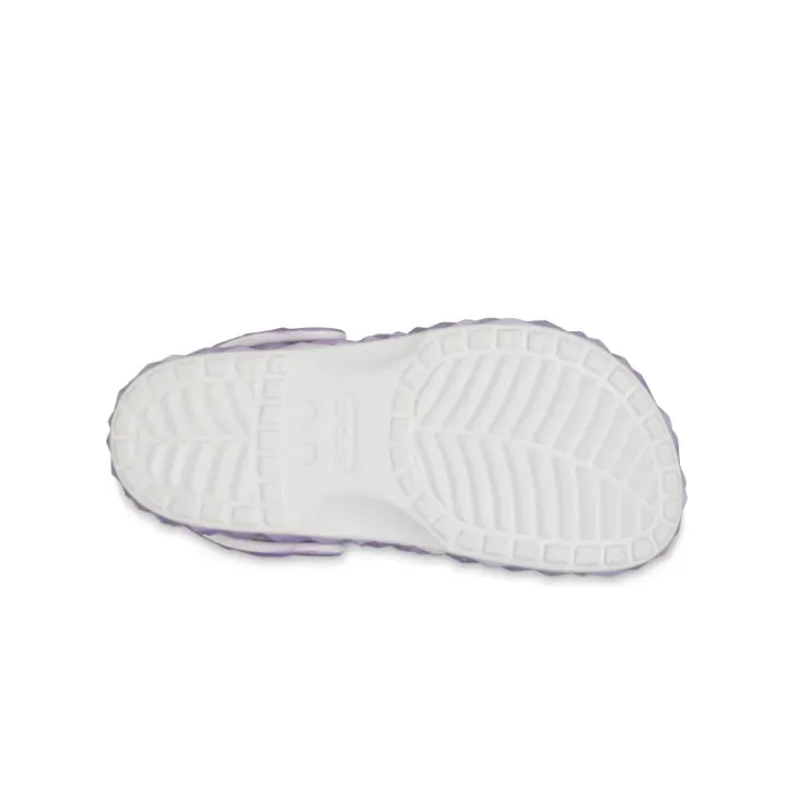 Giày Clog Trẻ Em Crocs Classic Iridescent Geometric - White