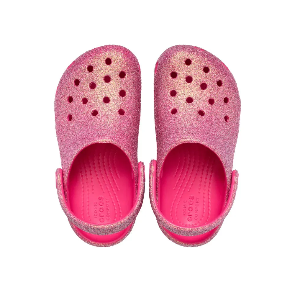 Giày Clog Trẻ Em Crocs Toddler Classic Iridescent Glitter - Dragon Fruit