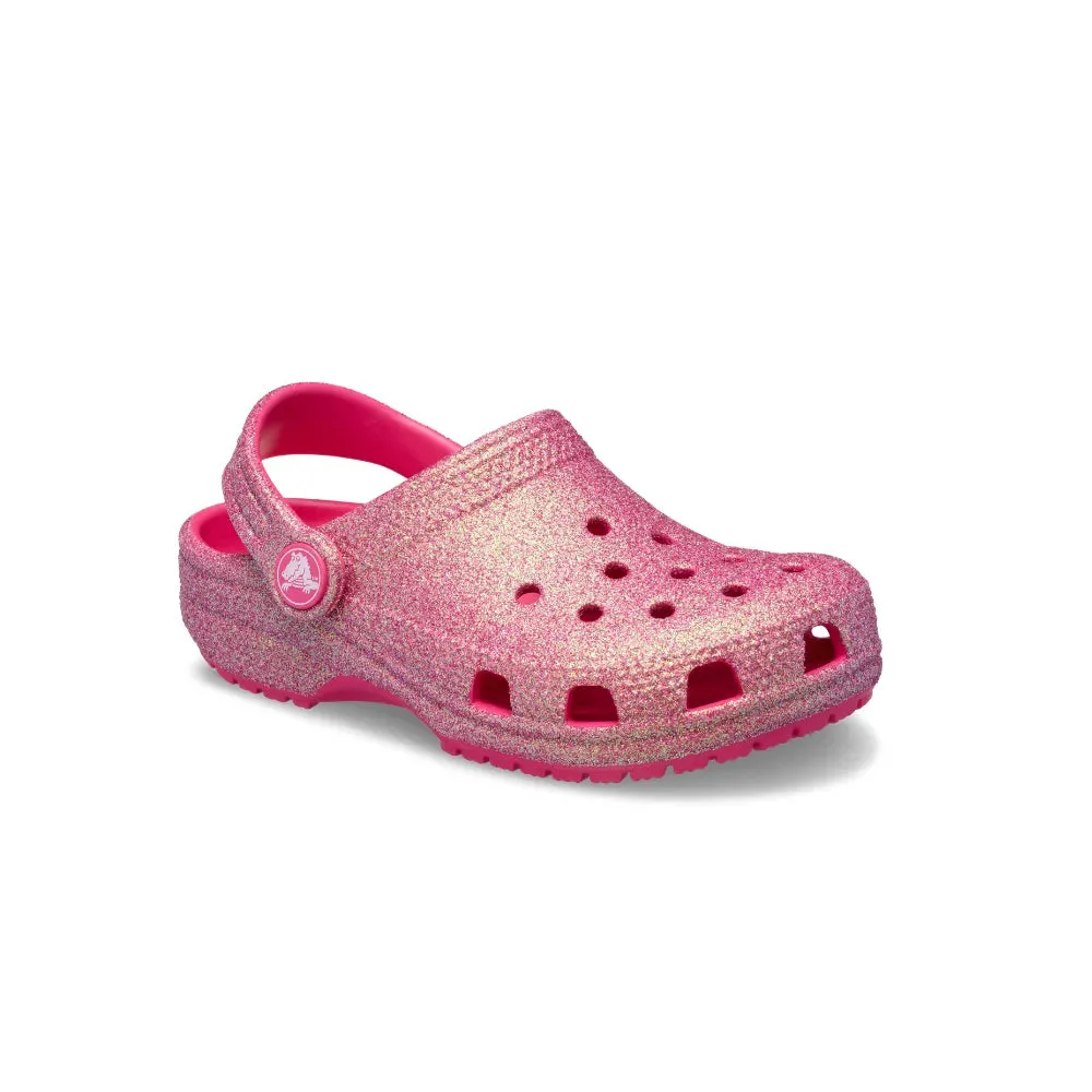 Giày Clog Trẻ Em Crocs Toddler Classic Iridescent Glitter - Dragon Fruit
