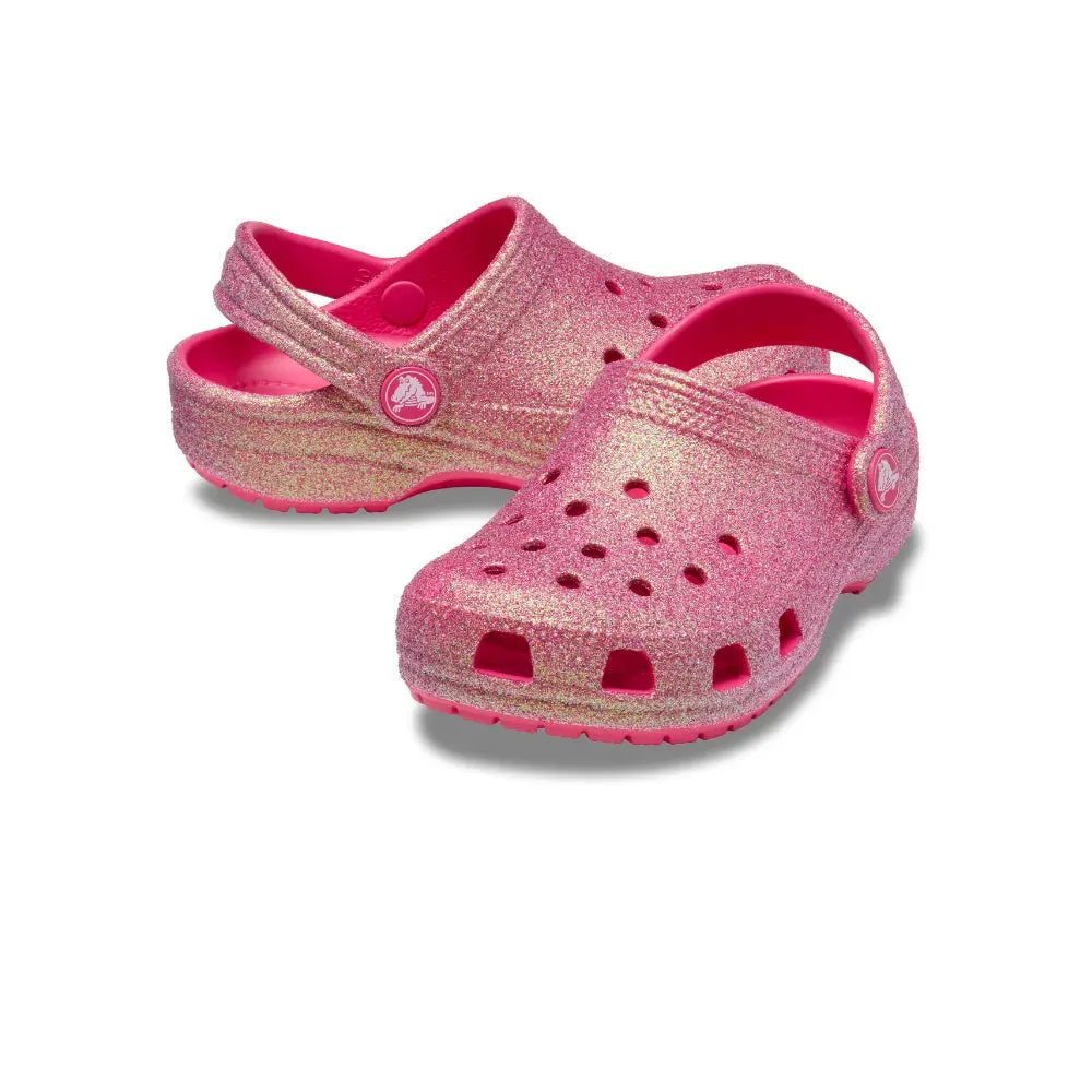 Giày Clog Trẻ Em Crocs Toddler Classic Iridescent Glitter - Dragon Fruit