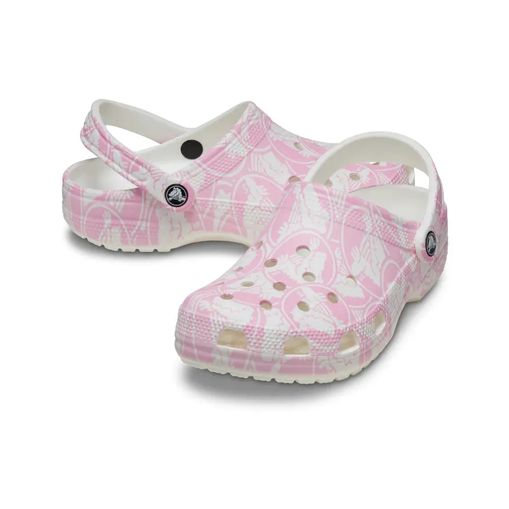 Giày Clog Unisex Crocs Classic Duke Print - Pink Tweed