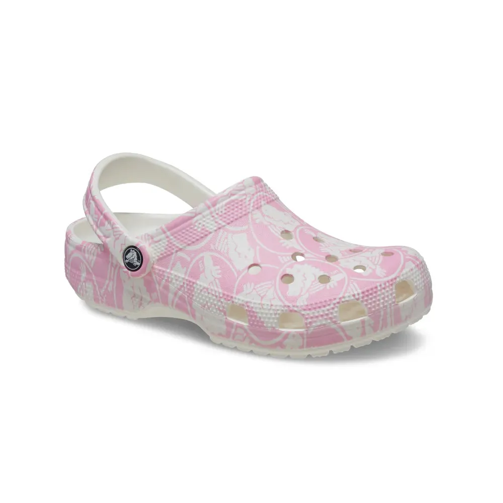Giày Clog Unisex Crocs Classic Duke Print - Pink Tweed
