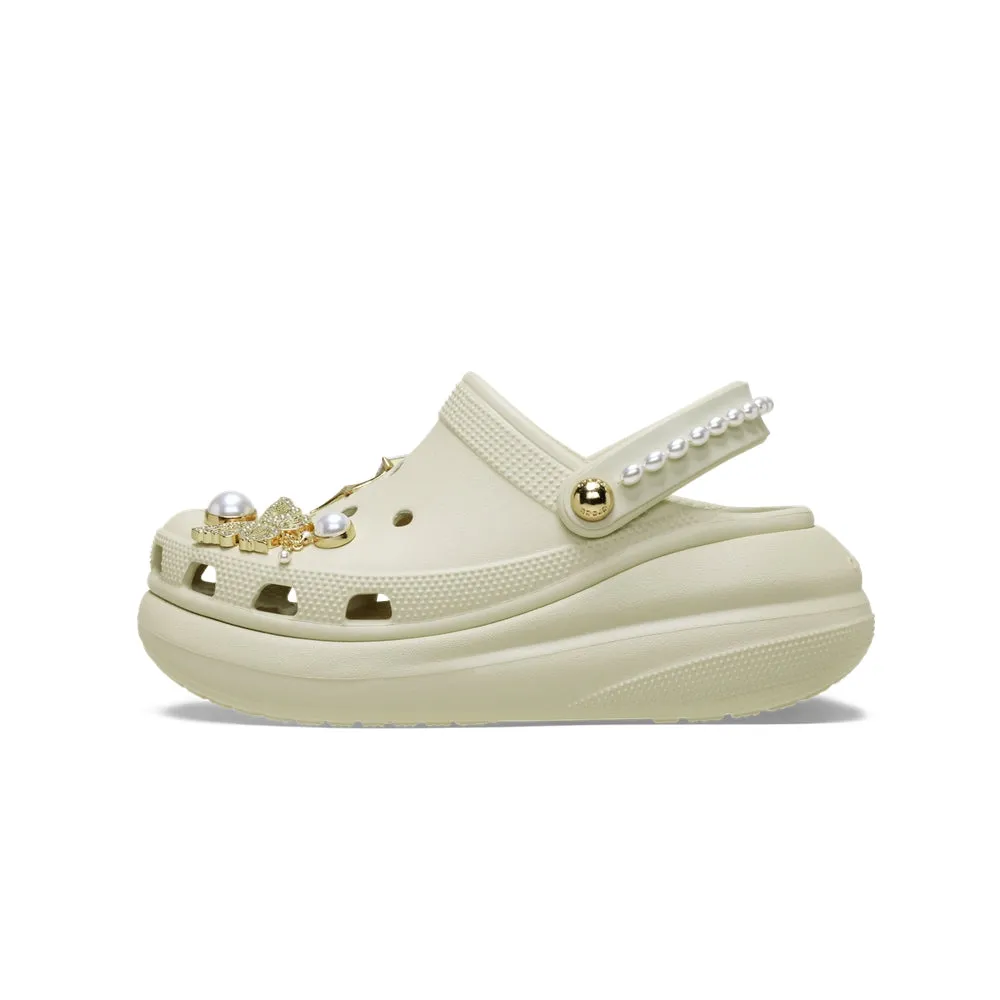Giày Clog Unisex Crocs Crush Butterfly Jewel - Bone