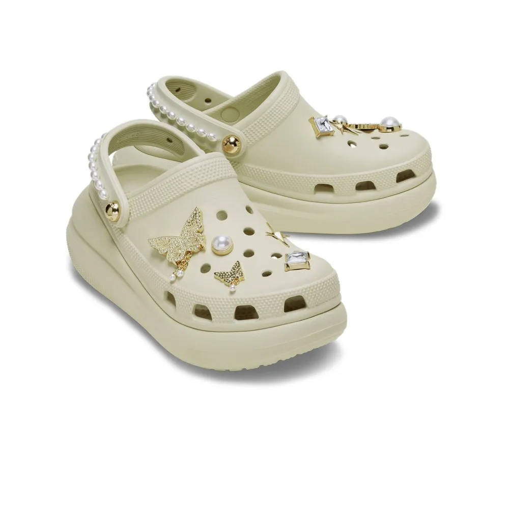 Giày Clog Unisex Crocs Crush Butterfly Jewel - Bone