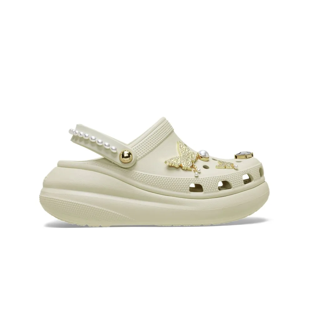 Giày Clog Unisex Crocs Crush Butterfly Jewel - Bone