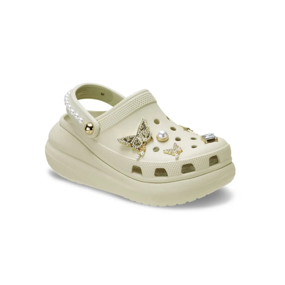 Giày Clog Unisex Crocs Crush Butterfly Jewel - Bone