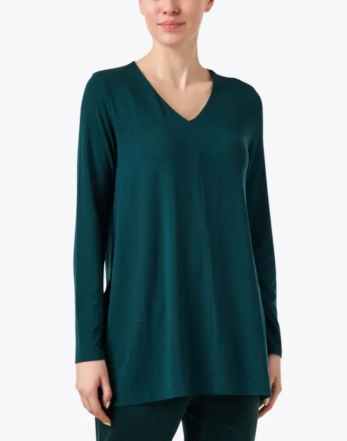 Green Jersey Tunic Top