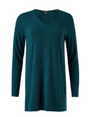 Green Jersey Tunic Top