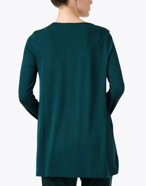 Green Jersey Tunic Top