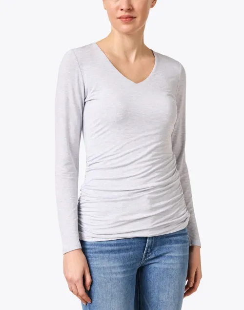 Grey Ruched Jersey Top