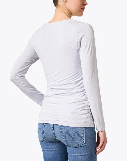 Grey Ruched Jersey Top