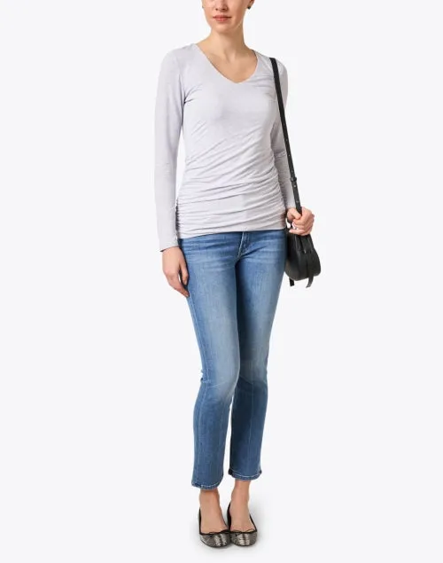 Grey Ruched Jersey Top