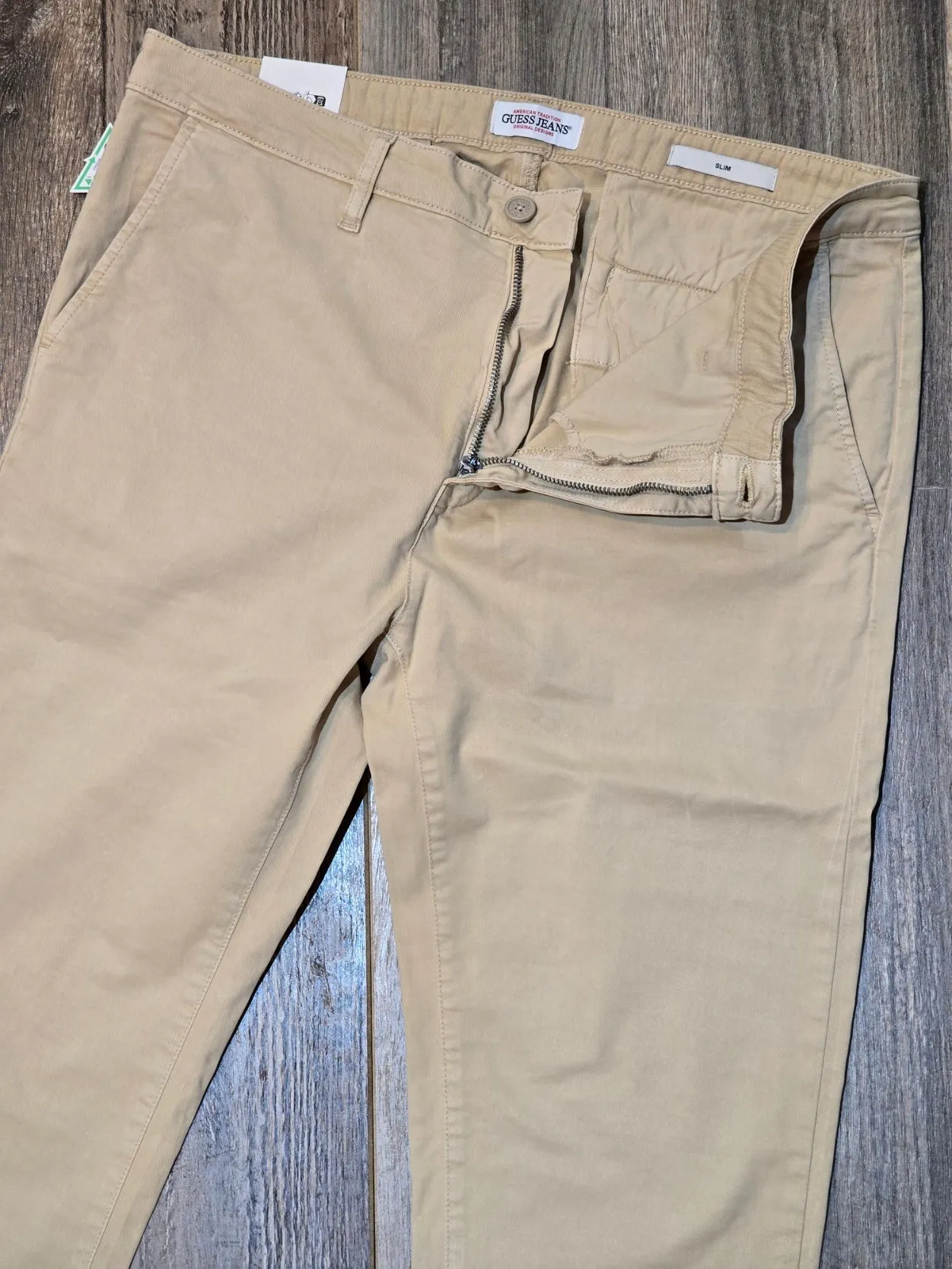 Guess Jeans Slim Fit Garment washed Summer Chinos