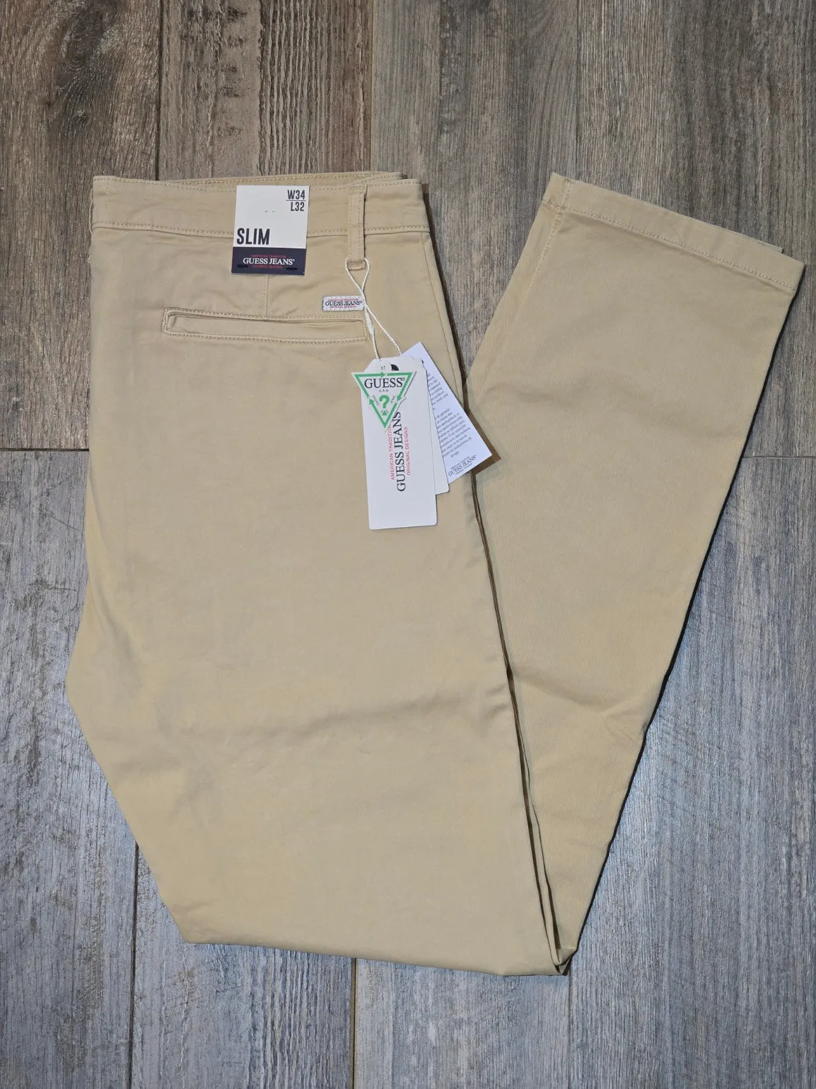 Guess Jeans Slim Fit Garment washed Summer Chinos