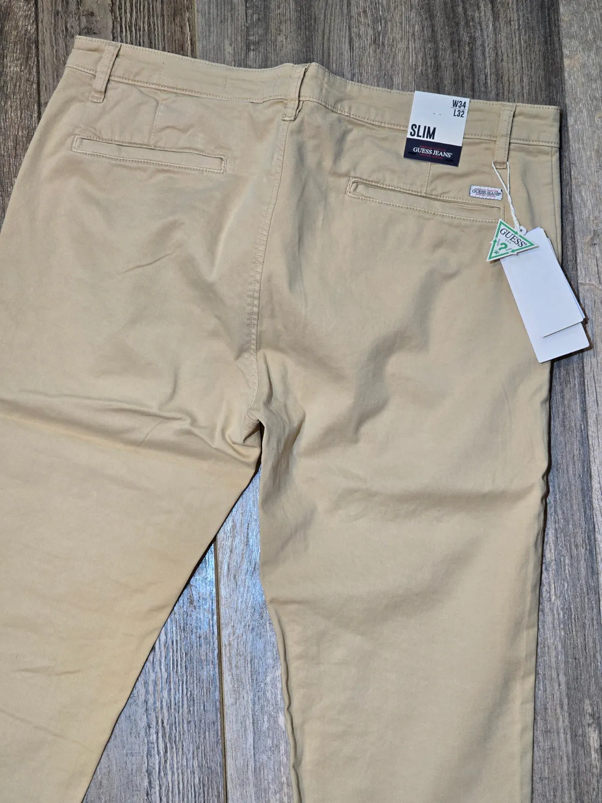 Guess Jeans Slim Fit Garment washed Summer Chinos