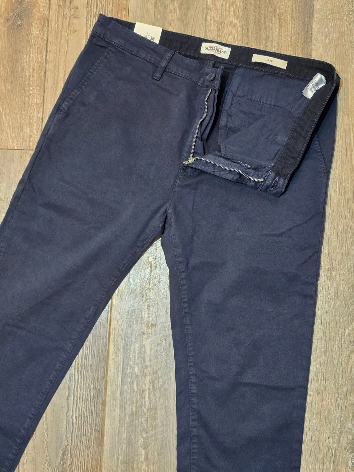 Guess Jeans Slim Fit Garment washed Summer Chinos
