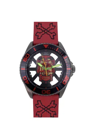 Hallow SKULL face watch - Black / Red