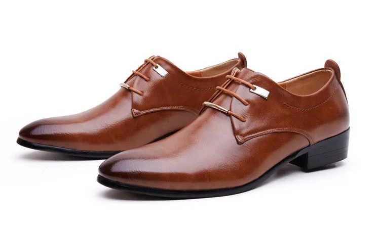 High Quality Leather Men Shoes Brogues Lace-Up Bullock Business Men Oxfords Shoes Men Dress Shoes Big Size 38- 46