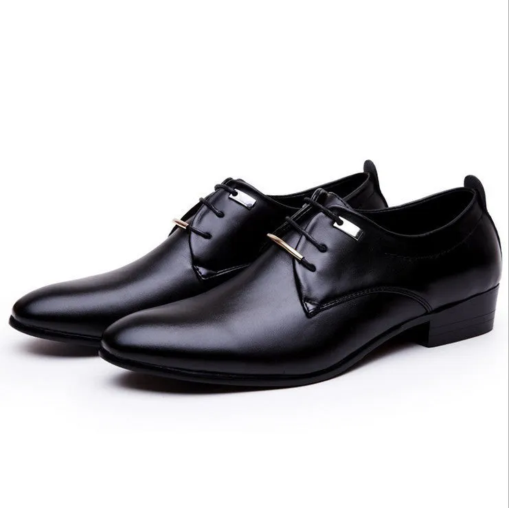 High Quality Leather Men Shoes Brogues Lace-Up Bullock Business Men Oxfords Shoes Men Dress Shoes Big Size 38- 46