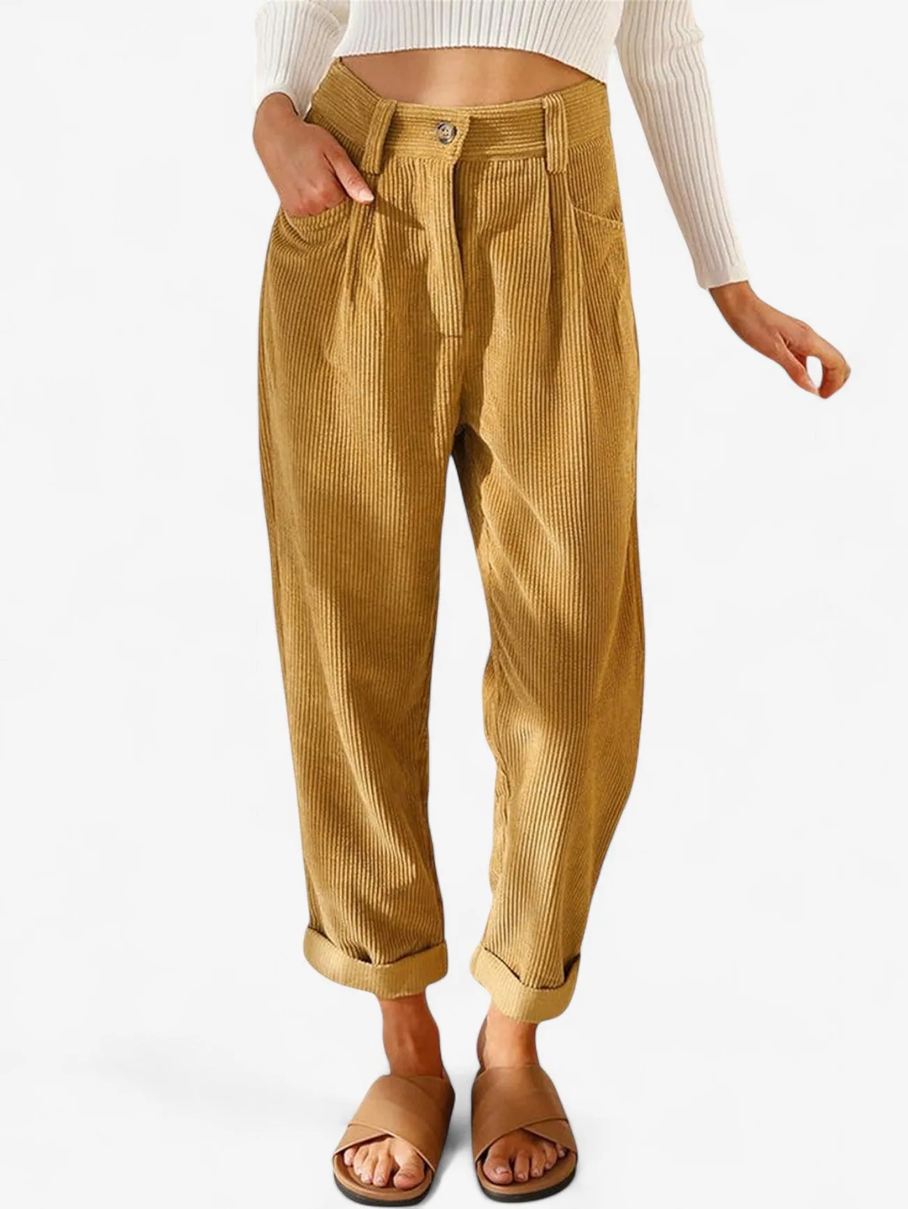 Jada | Women's High Waist Tapered Pockets Pants