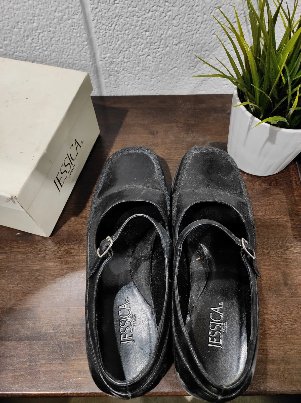 Jessica Sport Shoes Women's 9 M Gracie Casual Loafers Black Faux Slip On