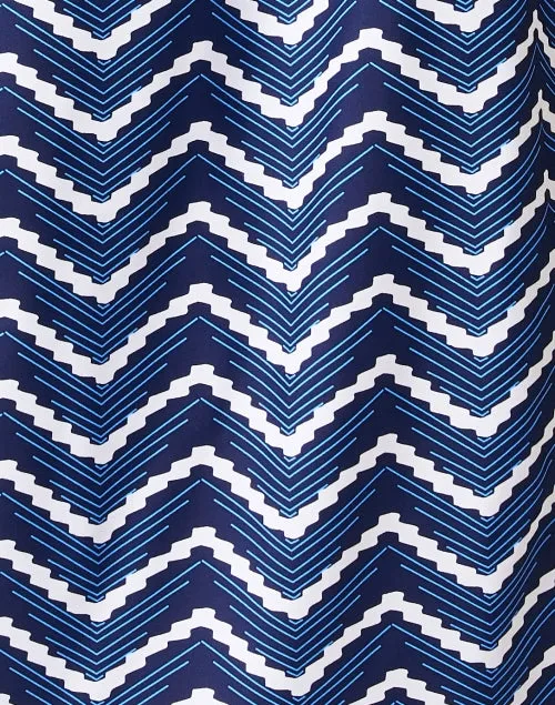 Kerry Navy Chevron Print Dress