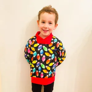 Kids Christmas Shawl Collar Sweatshirt