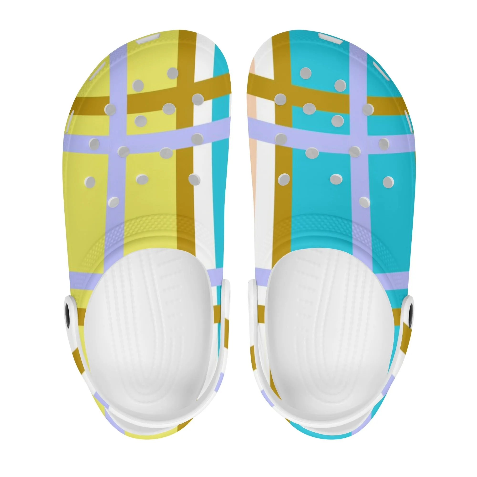 'Kingarth Bay, Bute' Happy Tartan Adult Classic Clogs