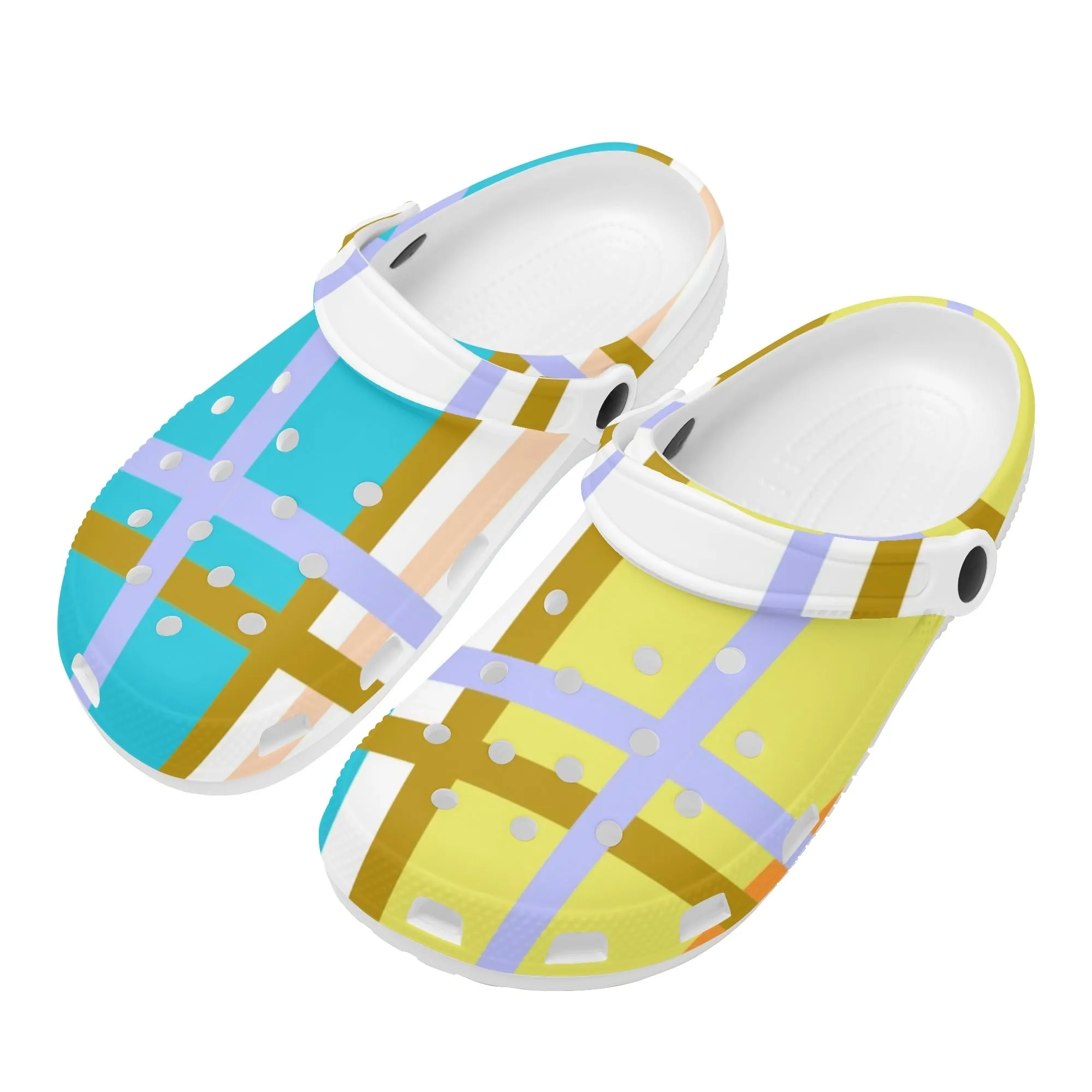 'Kingarth Bay, Bute' Happy Tartan Adult Classic Clogs