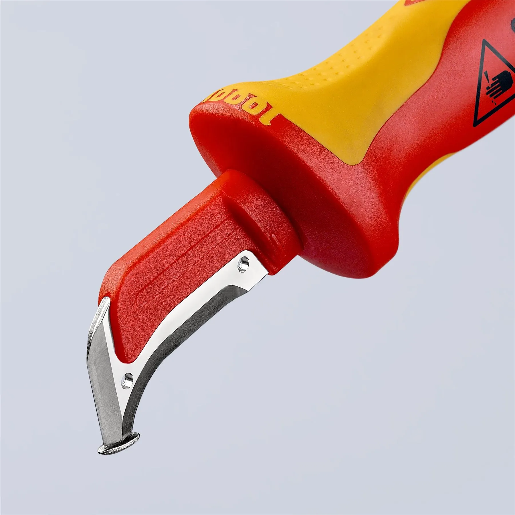 KNIPEX Stripping Knife with Guide Shoe 180mm VDE Insulated Multi Component Handle 38mm Blade Length 98 55