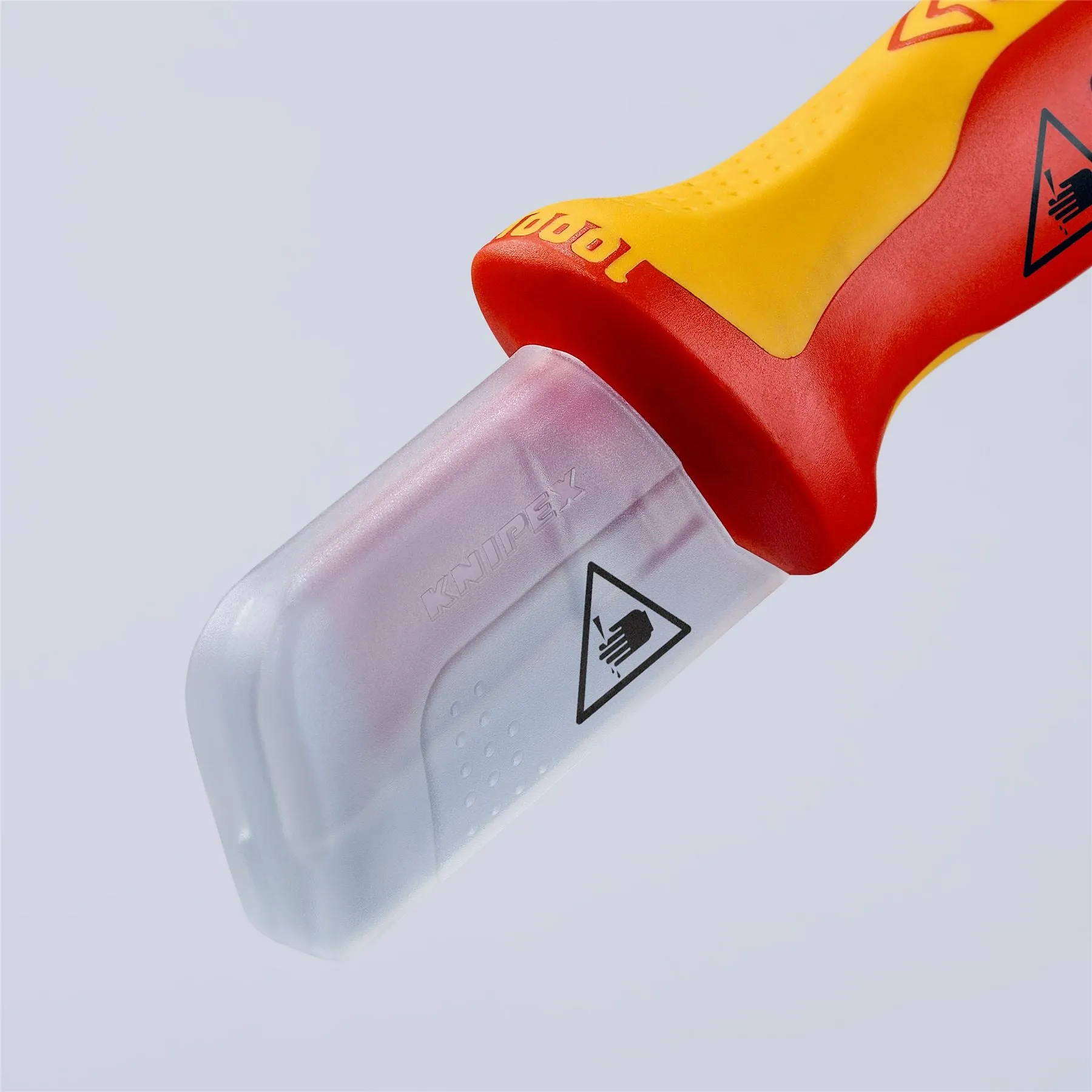 KNIPEX Stripping Knife with Guide Shoe 180mm VDE Insulated Multi Component Handle 38mm Blade Length 98 55
