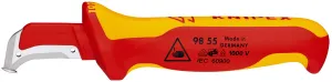 KNIPEX Stripping Knife with Guide Shoe 180mm VDE Insulated Multi Component Handle 38mm Blade Length 98 55