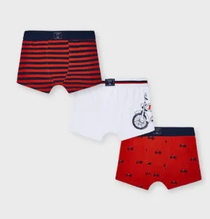 Mayoral Boxer Briefs Bicycle/Striped/Orange (3 pack) : Size 2 to 16