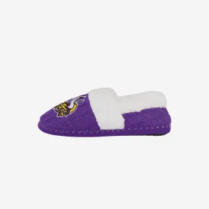 Minnesota Vikings Womens Team Color Moccasin Slipper