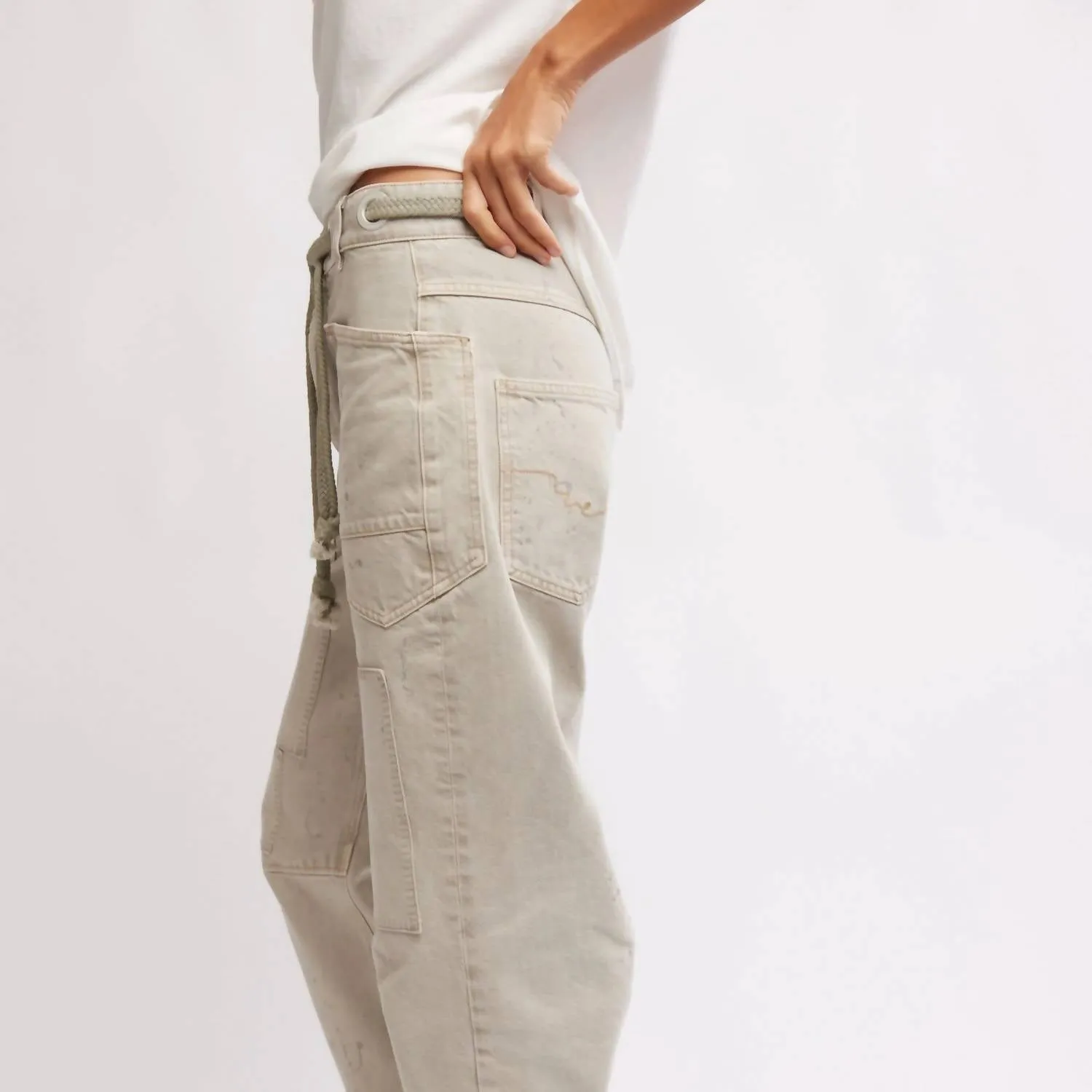 Moxie Pull-On Barrel Jeans In Jetty