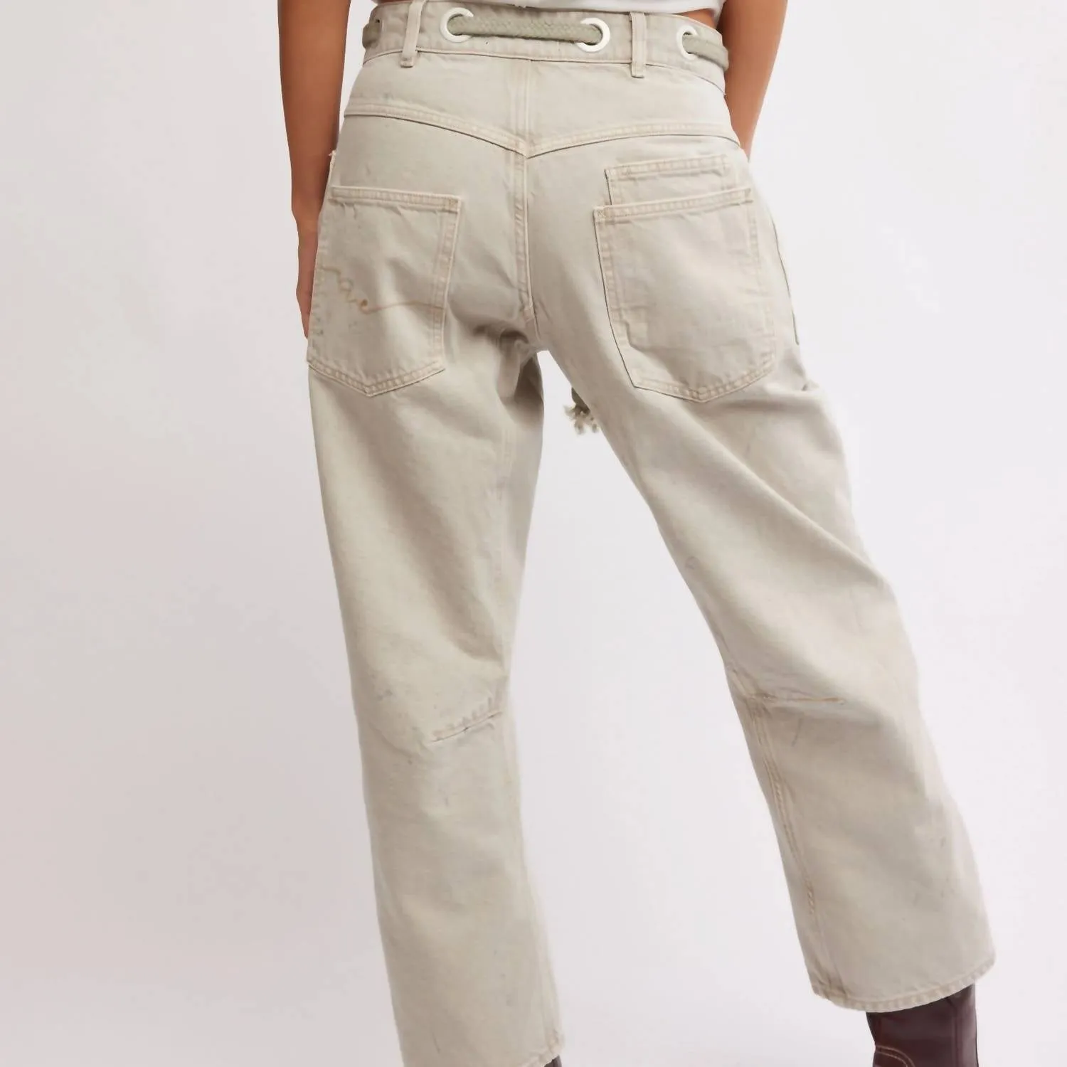 Moxie Pull-On Barrel Jeans In Jetty