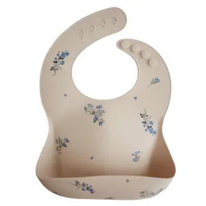Mushie Bib (Lilac Flowers)