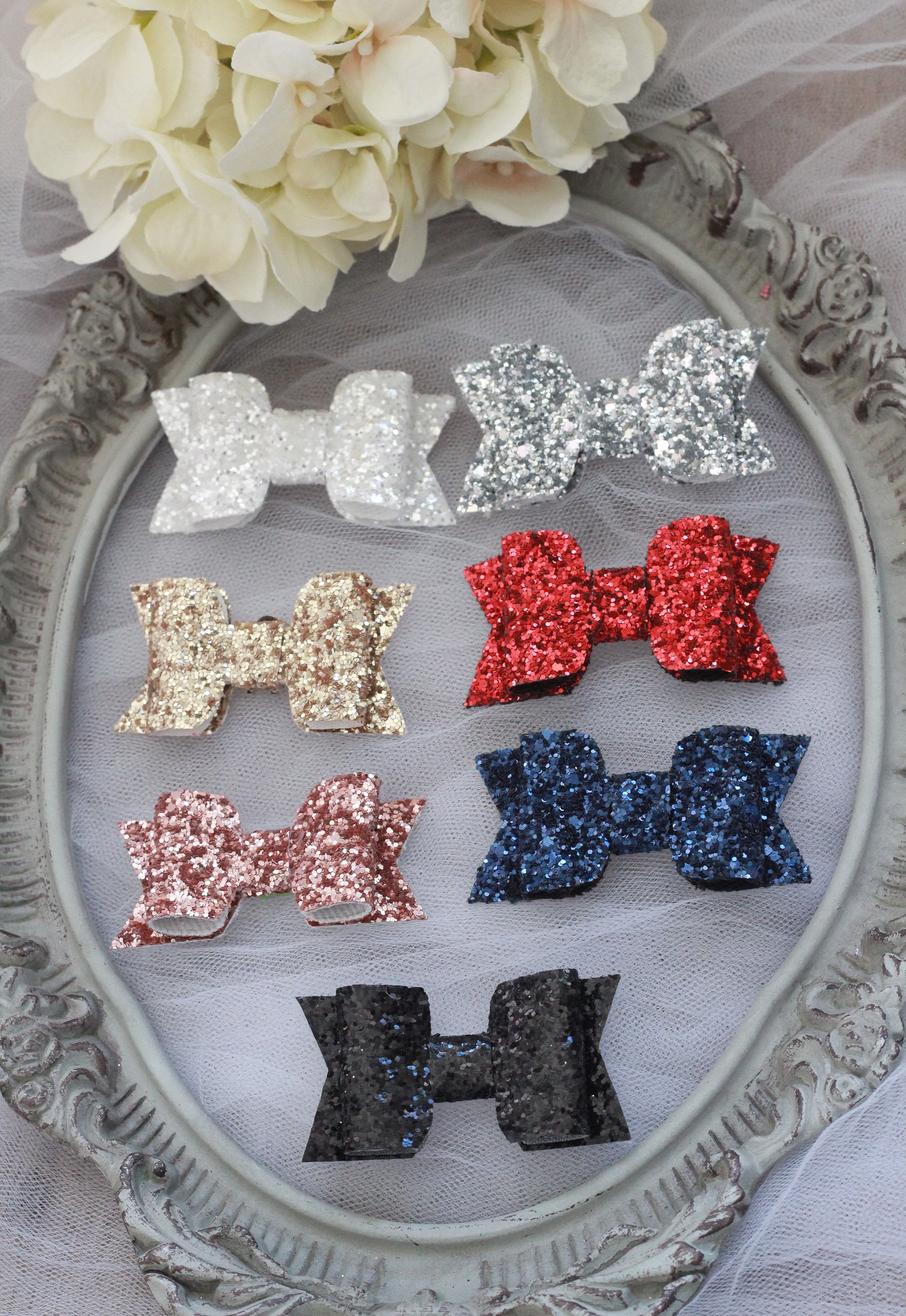 Navy Rock Glitter Hair Clip or Shoe Clip