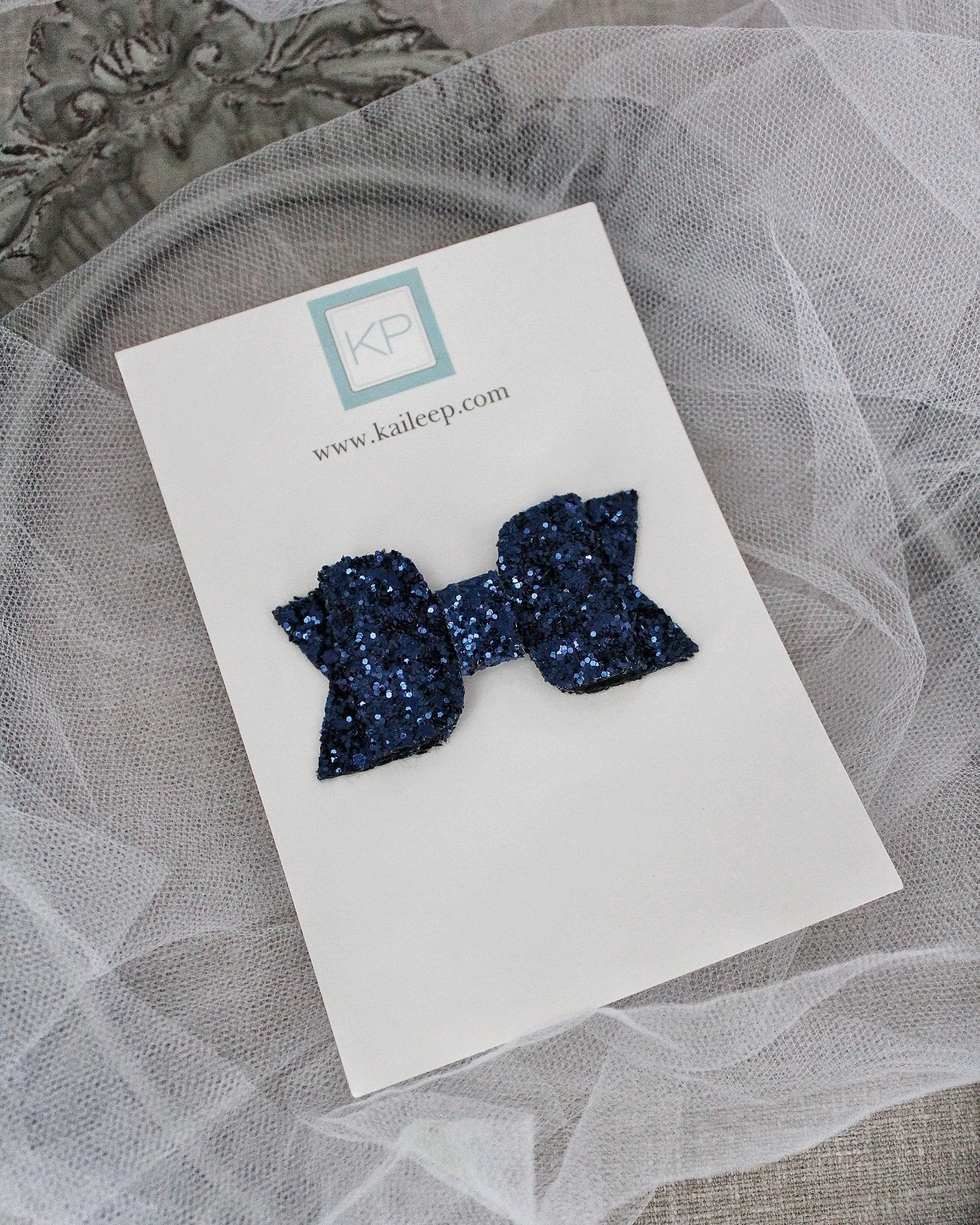 Navy Rock Glitter Hair Clip or Shoe Clip
