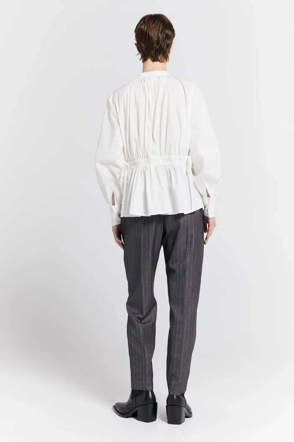 Nico Trousers | Pinstripe Charcoal