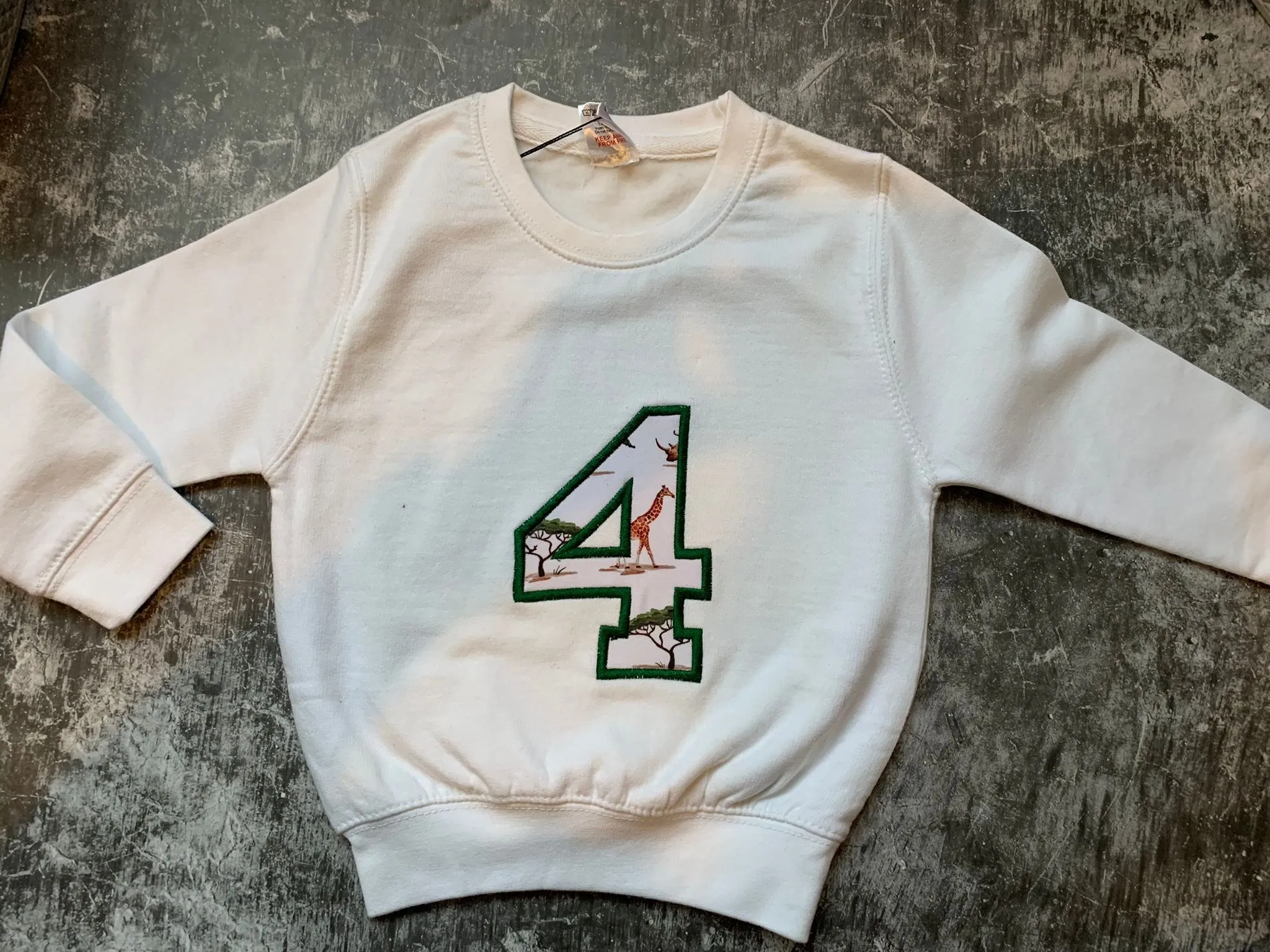 Number 4 Applique Sweater - 4-5 years