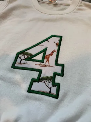Number 4 Applique Sweater - 4-5 years