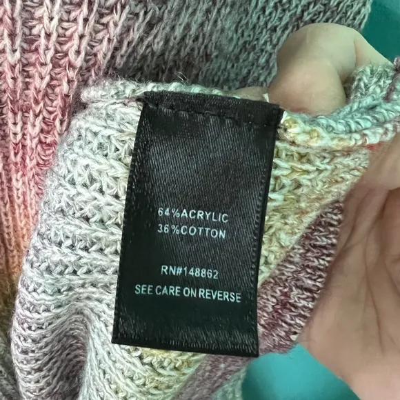 NWT Torrid Rainbow Open Front Long Sleeve Cardigan