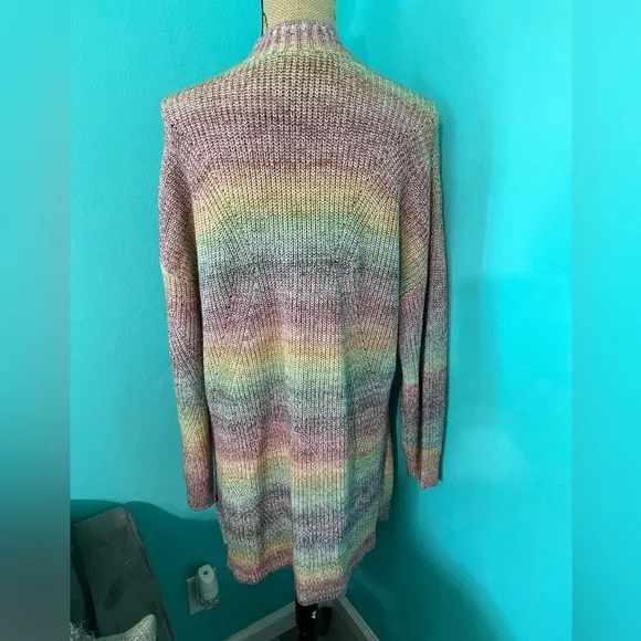NWT Torrid Rainbow Open Front Long Sleeve Cardigan