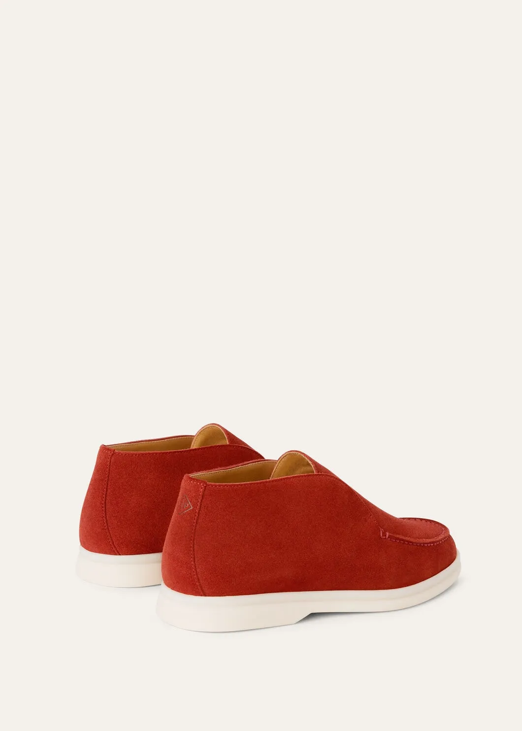 Open Walk Boots in Red Suede