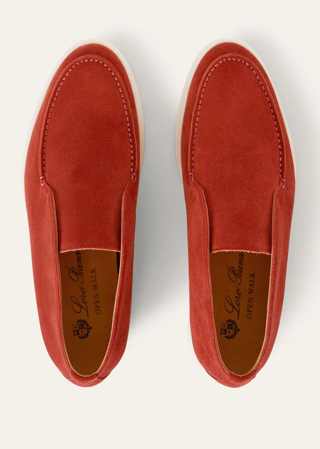 Open Walk Boots in Red Suede