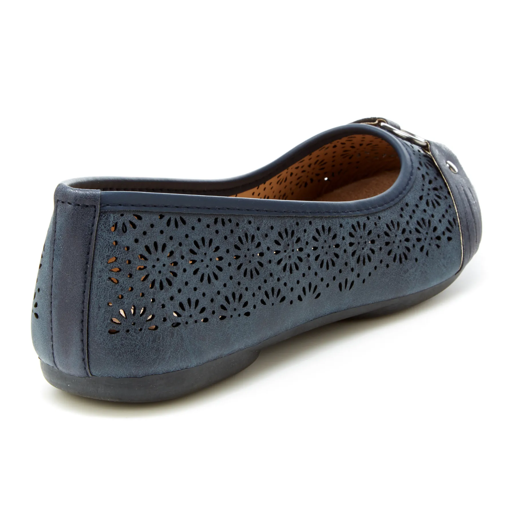 Round Toe Cut Out O-Ring Band Flats (Giovana)