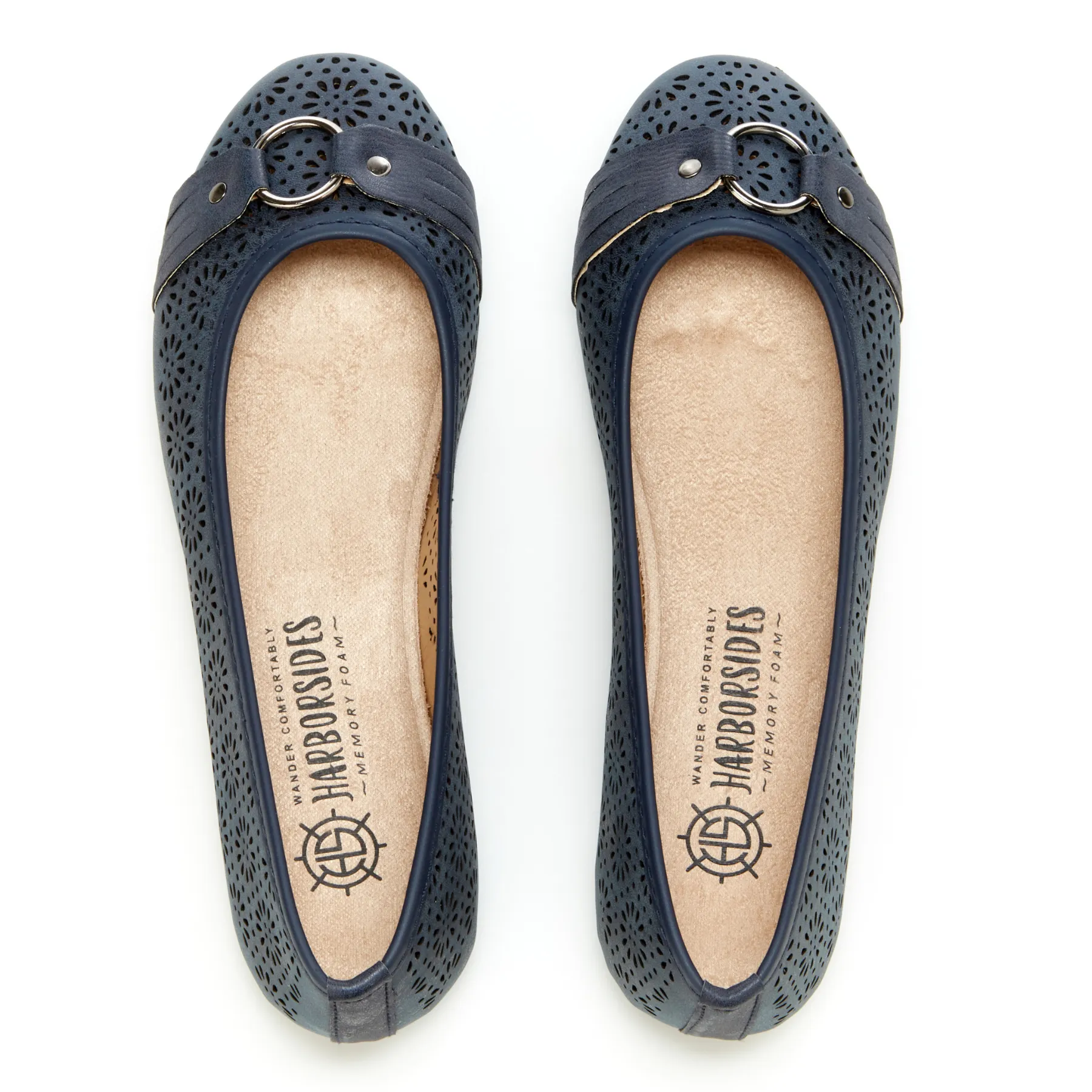 Round Toe Cut Out O-Ring Band Flats (Giovana)